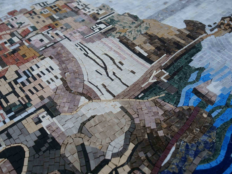 Mosaic Landscape - City On Cliff