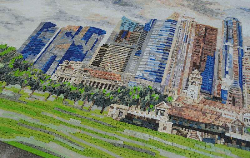 Singapore Skyline Mosaic Art