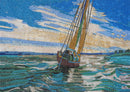 Mosaic Tile Art - Magnificent Sailboat | Luxury Handcrafted Mosaic