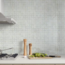 Ming Green Polished Basket Weave Marble Mosaic