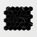 Black Polished Hexagon Marble Mosaic