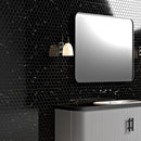 Black Polished Hexagon Marble Mosaic
