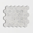 Italian Carrara Polished Hexagon Marble Mosaic