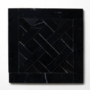 Black Polished French Quarter Marble Mosaic