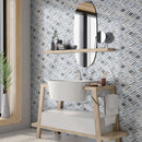 Thassos, Silver Sky Polished Stella Marble Mosaic