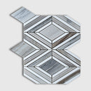 Thassos, Silver Sky Polished Stella Marble Mosaic