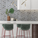 Thassos, Silver Sky Polished Stella Marble Mosaic