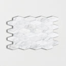 Bella White Honed Elongated Hexagon Marble Mosaic