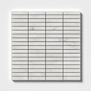 Bardiglio Light, Calacatta T Honed 5/8x3 Marble Mosaic