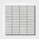 Siberian White Honed 5/8x3 Marble Mosaic