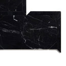Black Honed French Interlock Marble Mosaic