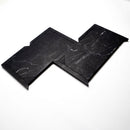 Black Honed French Interlock Marble Mosaic