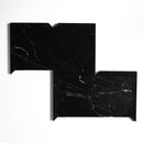 Black Honed French Interlock Marble Mosaic