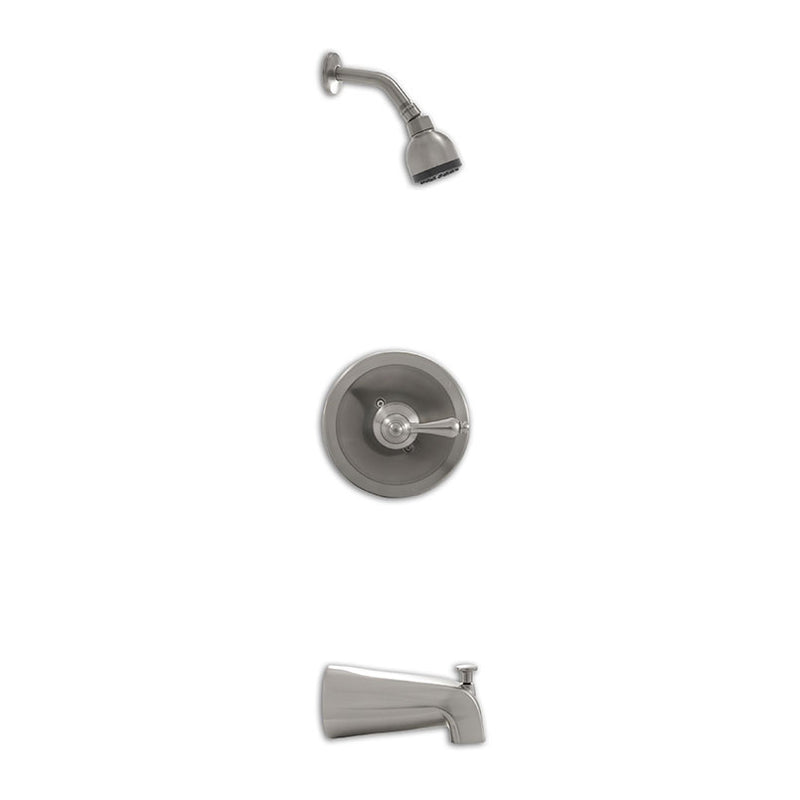 MSI 1handle shower tub faucet with valve 607 brushed nickel FAU S1HBN6104 607