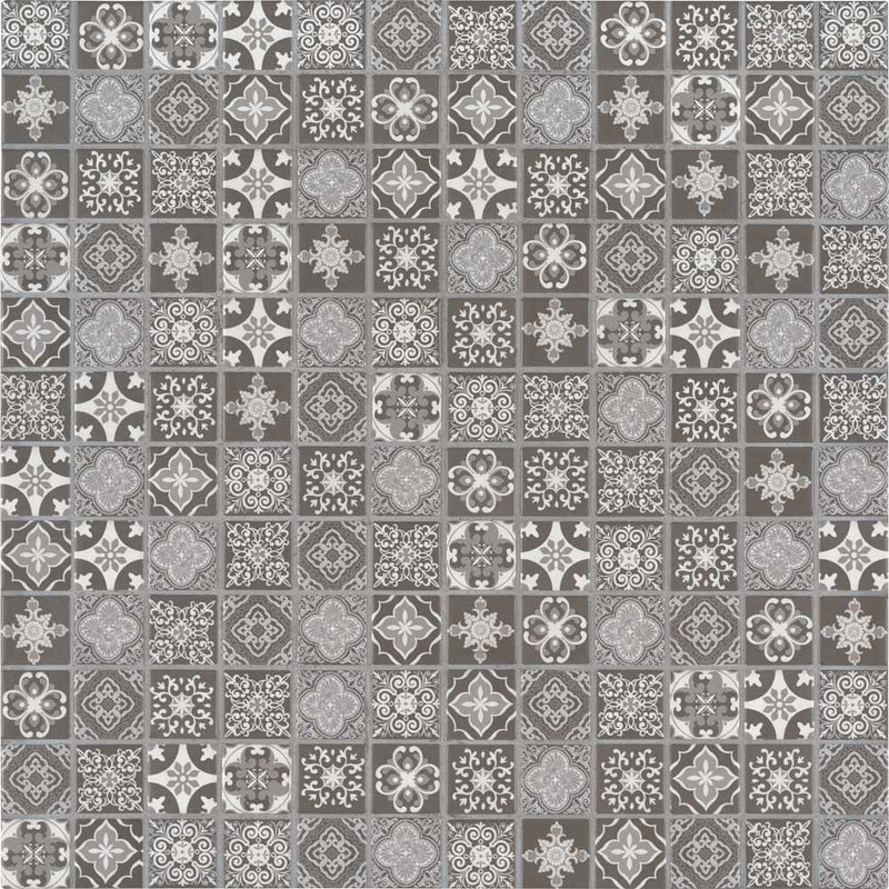 MSI-Anya-charcoal-encaustic-11.81X11.81-porcelain-mosaic-tile-SMOT-PT-ANYCHA6MM-multiple-tiles-top-view