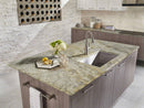 MSI Aspen White Granite Prefabricated Countertop - Island