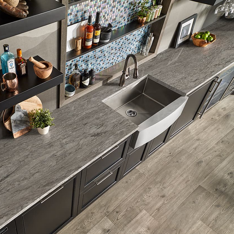 MSI Azul Celeste Granite Prefabricated Countertop - Island