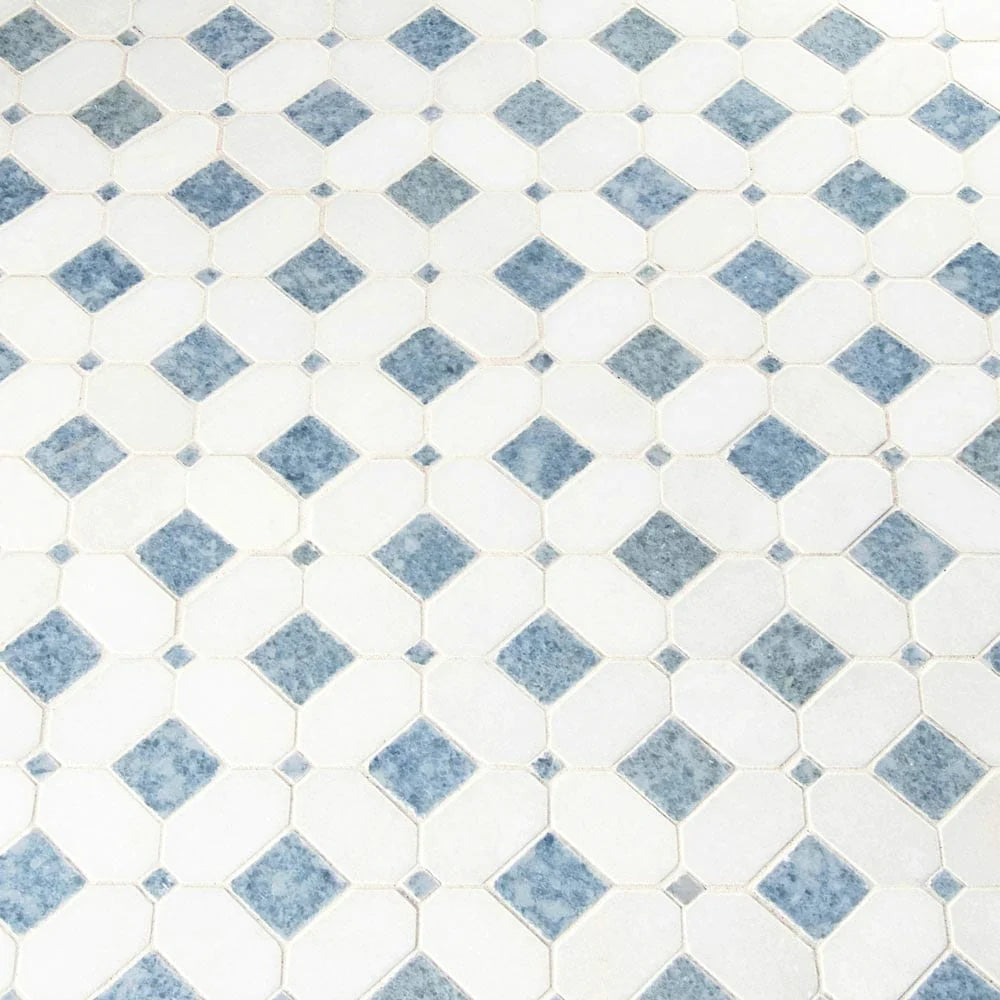MSI-Azula-hatchwork-12X12-polished-marble-mosaic-tile-SMOT-AZULA-HATHWRKP-multiple-tiles-angle-view.