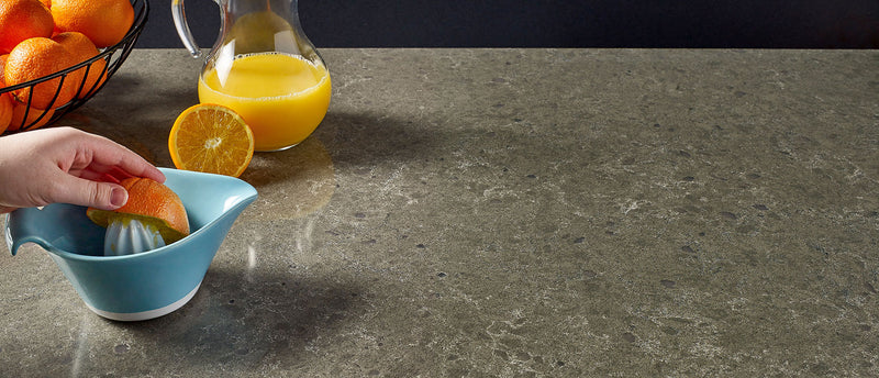 MSI Babylon Gray® Premium Quartz Prefabricated Countertop - Island