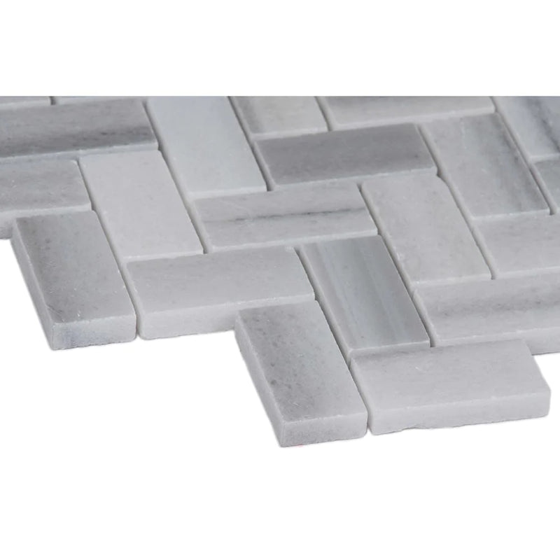 MSI Bergamo Herringbone Polished Marble Mosaic Tile 11.63"x11.63"