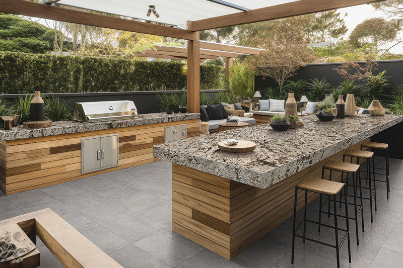 MSI Bianco Antico Granite Prefabricated Countertop - Island