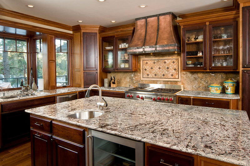 MSI Bianco Antico Granite Prefabricated Countertop - Island