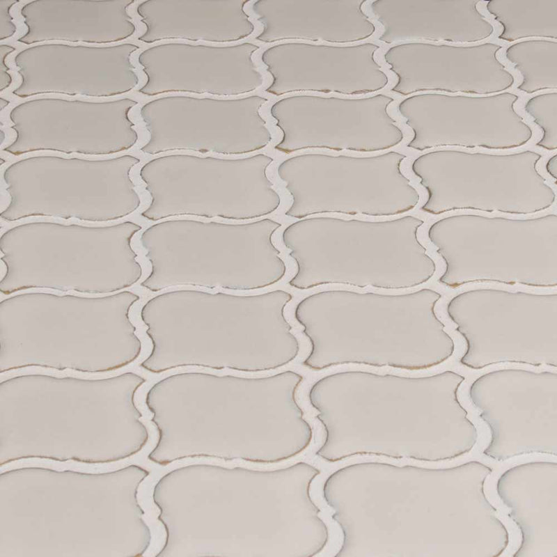 MSI Bianco Arabesque Glossy Porcelain Mosaic Tile 9.84"x10.63"