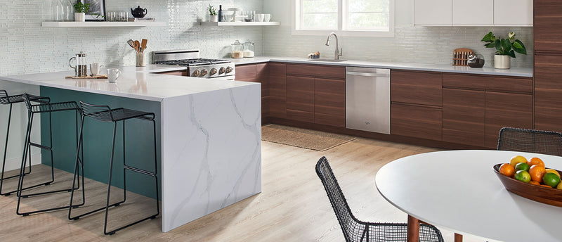 MSI Calacatta Azai® Premium Quartz Prefabricated Countertop - Island