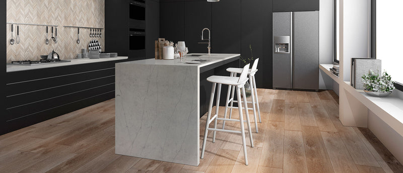 MSI Calacatta Clara® Premium Quartz Prefabricated Countertop - Island