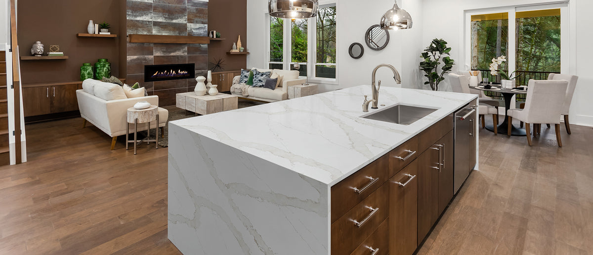 MSI Calacatta Goa™ Premium Quartz Prefabricated Countertop - Island, photo 6 of 6