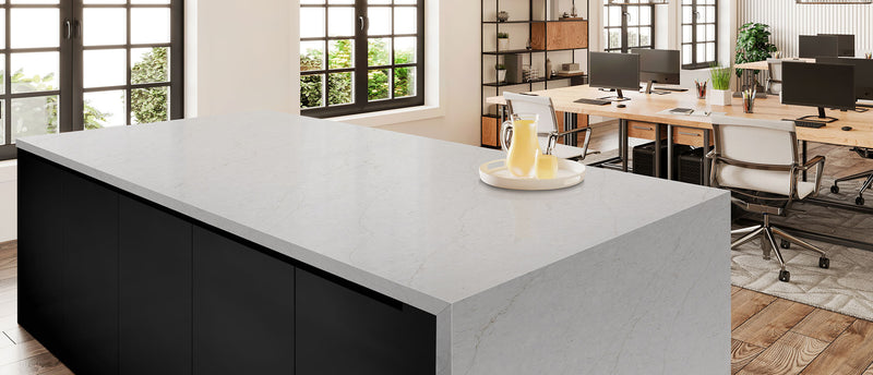 MSI Calacatta Karmelo® Premium Quartz Prefabricated Countertop - Island