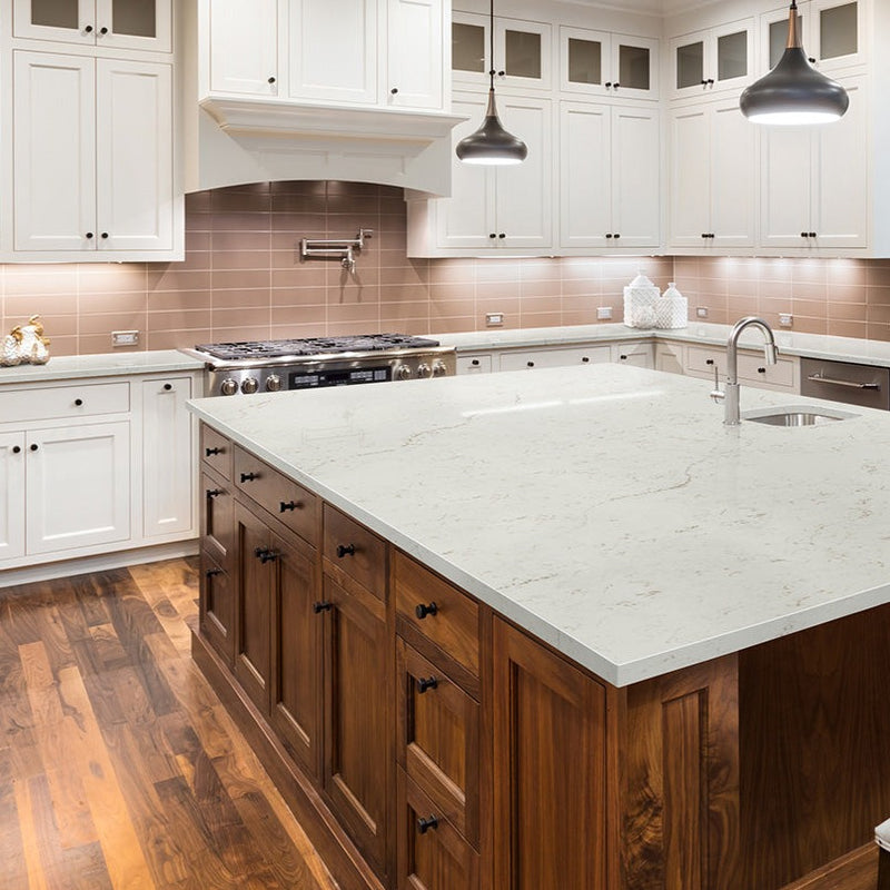 MSI Calacatta Lavasa™ Premium Quartz Prefabricated Countertop - Island