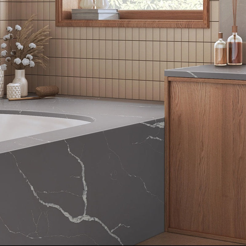 MSI Calacatta Laza Grigio™ Premium Quartz Prefabricated Countertop - Island