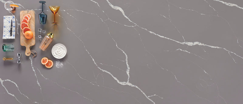 MSI Calacatta Laza Grigio™ Premium Quartz Prefabricated Countertop - Island