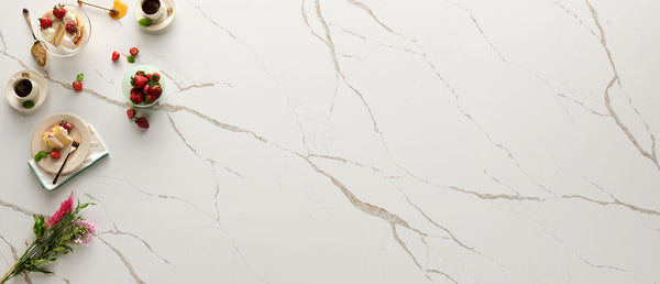 MSI Calacatta Laza Oro™ Premium Quartz Prefabricated Countertop - Island, photo 2 of 7