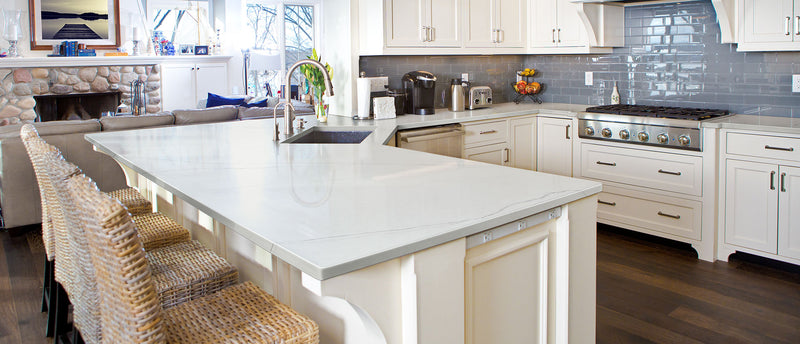 MSI Calacatta Trevi® Premium Quartz Prefabricated Countertop - Island