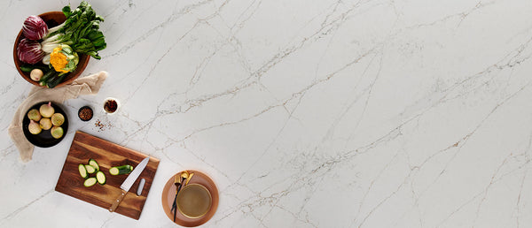 MSI Calacatta Viraldi® Premium Quartz Prefabricated Countertop - Island, photo 2 of 8