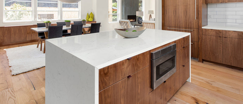 MSI Carrara Delphi™ Premium Quartz Prefabricated Countertop - Island