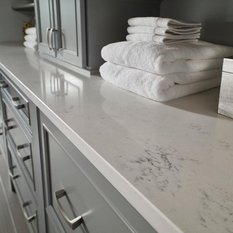 MSI Carrara Marmi™ Premium Quartz Prefabricated Countertop - Island