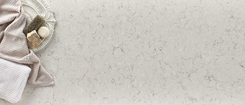 MSI Carrara Mist® Premium Quartz Prefabricated Countertop - Island