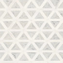 MSI Carrara White Geometric Polished Marble Mosaic Tile 12"x9.26"