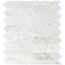 MSI Carrara White Picket Honed Marble Mosaic Tile 11"x11.75"