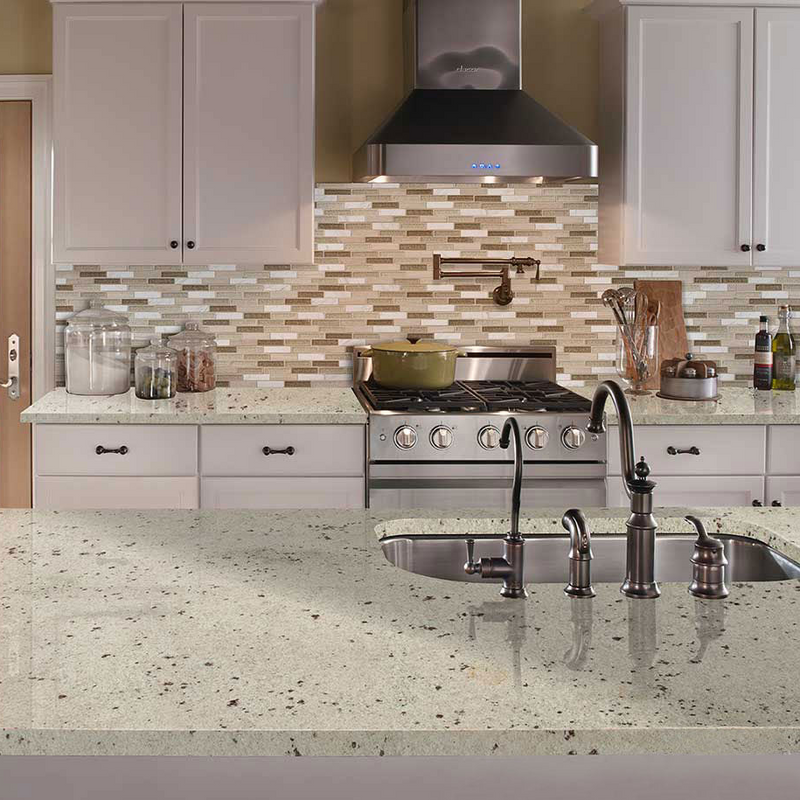 MSI Colonial White Granite Prefabricated Countertop - Island