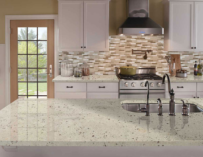 MSI Colonial White Granite Prefabricated Countertop - Island