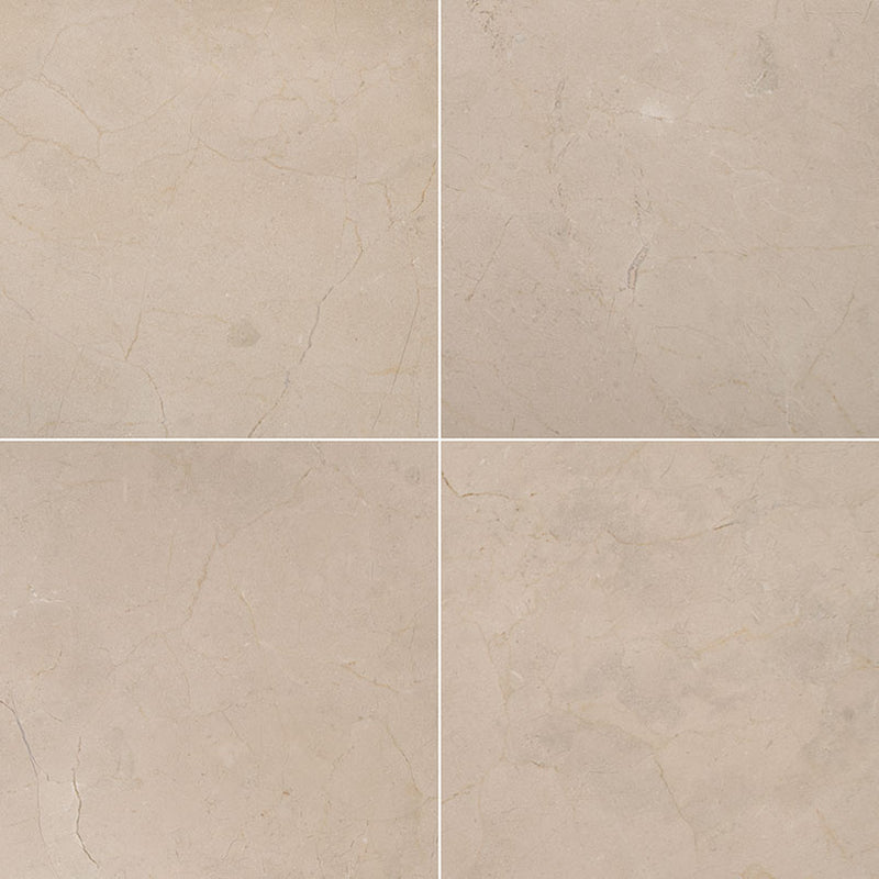 MSI Crema Marfil Classic Marble Wall and Floor Tile 12"x12"