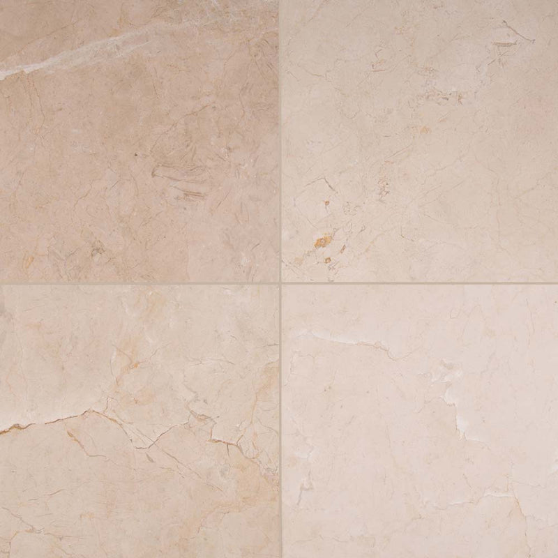 MSI Crema Marfil Classic Marble Wall and Floor Tile 12"x12"