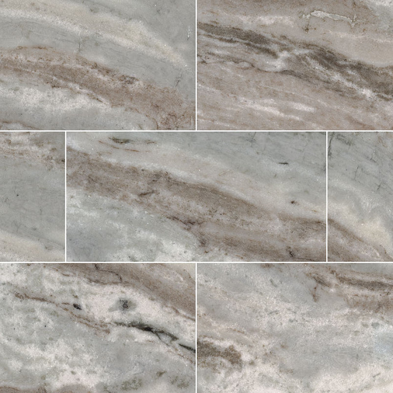 MSI Fantasy brown polished marble 12x24 floor and wall tile TFANTASYBROWN12240.38P top view