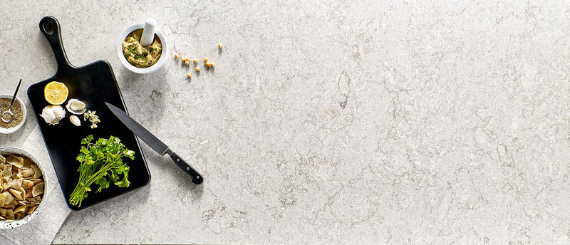 MSI Gray Lagoon® Concrete Finish Premium Quartz Prefabricated Countertop - Island