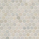 MSI Greecian white 1 inch hexagon 11.61X11.81 polished marble mosaic tile SMOT GRE 1HEXP top view