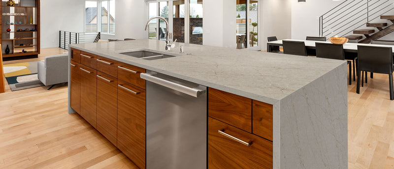 MSI Lumataj® Premium Quartz Prefabricated Countertop - Island